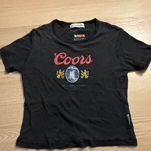 The Laundry Room Black Tee with Red Coors Logo